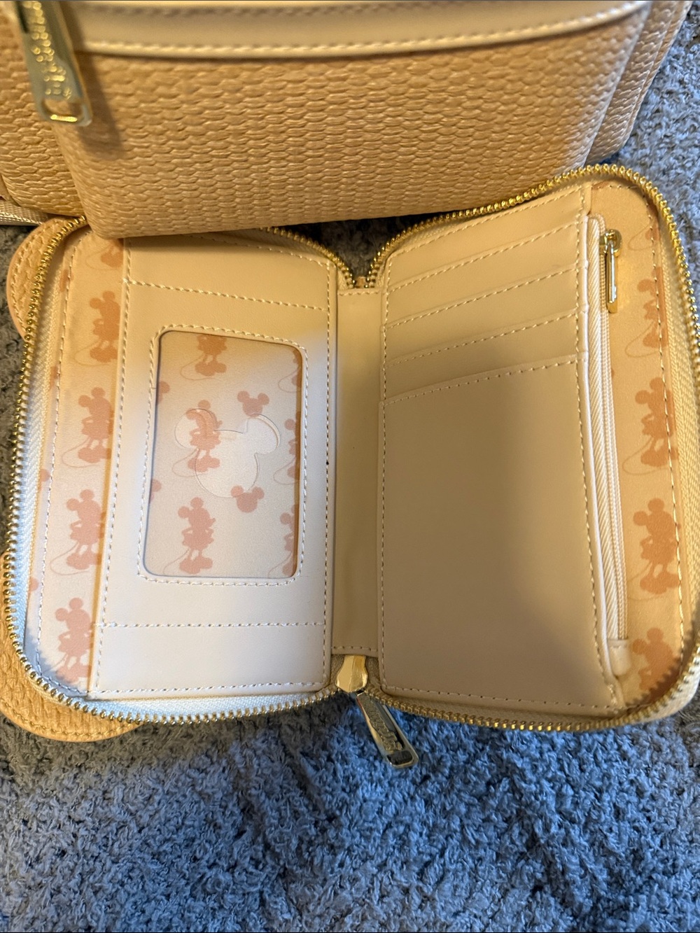 Disney x Loungefly Beige Mickey Ear Mini Backpack - Picture 10 of 11
